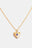 Zircon Heart Shape 14K Gold-Plated Pendant Necklace