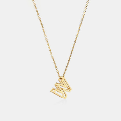 Stainless Steel Letter Pendant Necklace