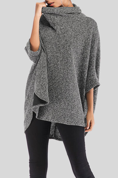 Turtleneck Batwing Sleeve Sweater