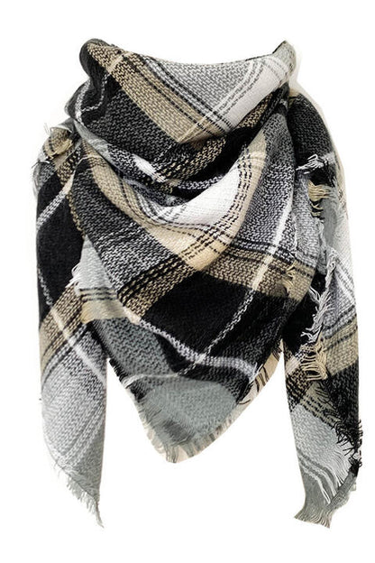 Plaid Imitation Cashmere Scarf