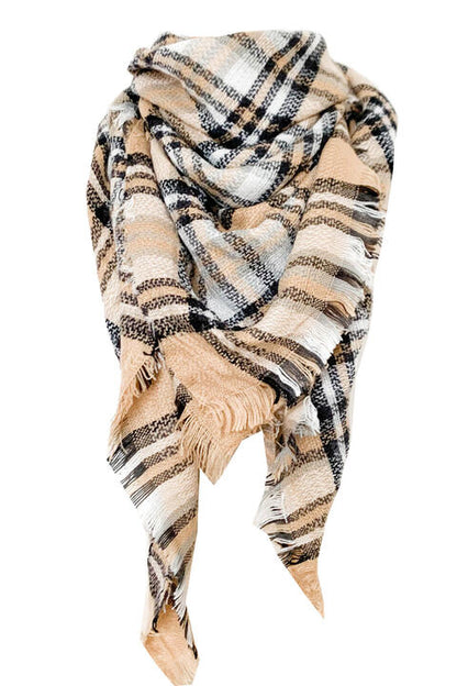 Plaid Imitation Cashmere Scarf