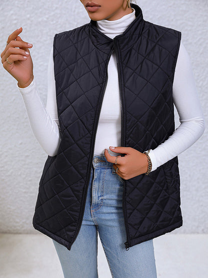 Zip-Up Vest with Pockets