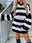 Striped Turtleneck Sweater Dress