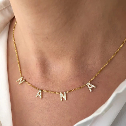 PREORDER: Custom Pave Initial Necklace in Three Colors