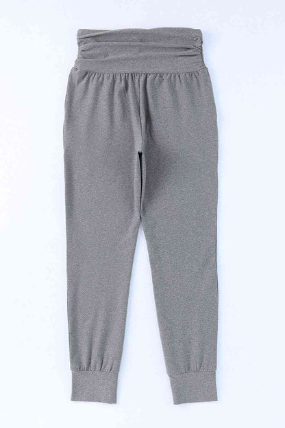 High-Rise Wide Waistband Joggers