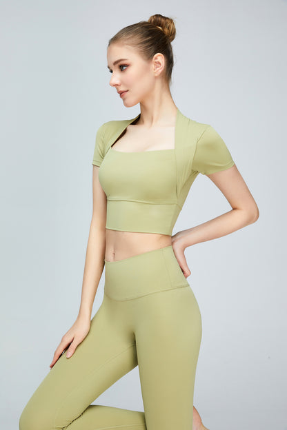 Short Sleeve Cropped Sports Top