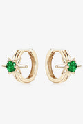 Lab-Grown Emerald Huggie Earrings