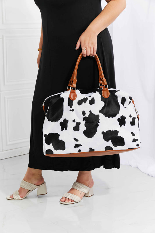 Animal Print Plush Weekender Bag