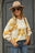 Floral Print Round Neck Dropped Shoulder Pullover Sweater