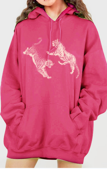 Simply Love Full Size Dropped Shoulder Tiger Graphic Hoodie