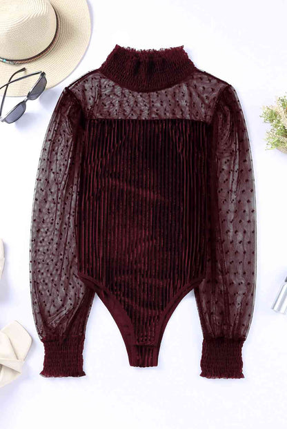 Mesh Long Sleeve Bodysuit