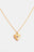 Zircon Heart Shape 14K Gold-Plated Pendant Necklace