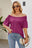 Smocked Round Neck Flutter Sleeve T-Shirt