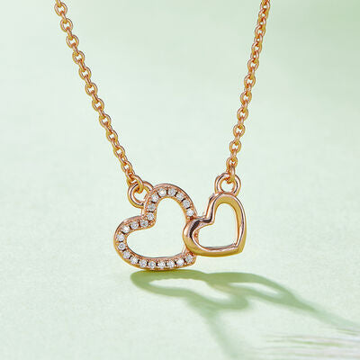 Moissanite 925 Sterling Silver Heart Necklace