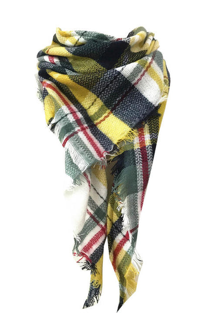 Plaid Imitation Cashmere Scarf