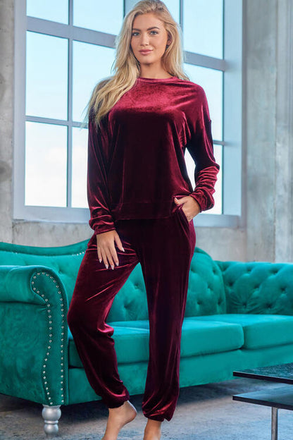 Long Sleeve Top and Pants Lounge Set