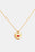 Zircon Heart Shape 14K Gold-Plated Pendant Necklace