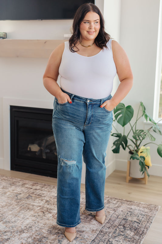 Carrie High Rise Control Top 90's Straight Jeans