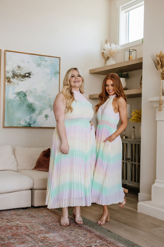 Irresistibly Iridescent Maxi Dress