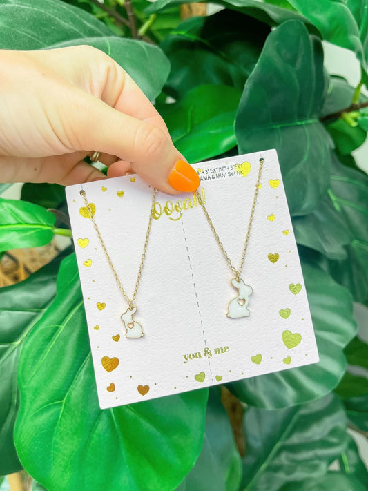 PREORDER: Love Bunny Enamel Necklace Set