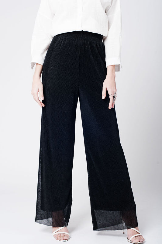 Black Cheesecloth Pants