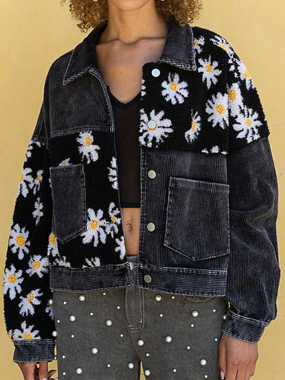 Floral Dropped Shoulder Shacket