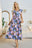 Floral V-Neck A-Line Midi Dress