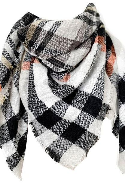 Plaid Imitation Cashmere Scarf