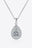 1 Carat Moissanite Teardrop Pendant Necklace