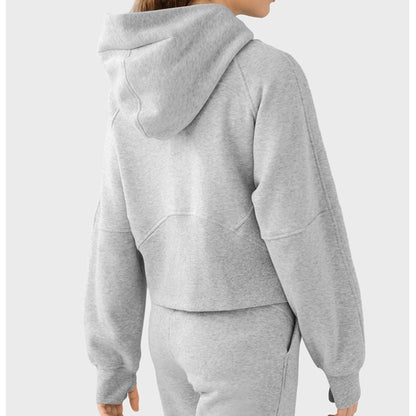 Half-Zip Long Sleeve Sports Hoodie