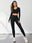 V-Neck Long Sleeve Top and Leggings Active Set