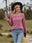 Full Size Ribbed Square Neck Long Sleeve T-Shirt