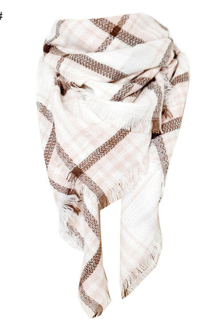 Plaid Imitation Cashmere Scarf