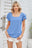 Square Neck Flutter Sleeve T-Shirt