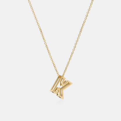 Stainless Steel Letter Pendant Necklace