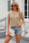 Round Neck Flounce Sleeve T-Shirt