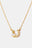 Horseshoe Shape Copper 14K Gold Plated Pendant Necklace