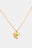 Zircon Heart Shape 14K Gold-Plated Pendant Necklace