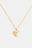 Zircon Heart Shape 14K Gold-Plated Pendant Necklace